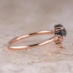 .65 Carat Black Shield Diamond Engagement Ring, Ava Setting, 14K Rose Gold 10 .65 Carat Black Shield Diamond Engagement Ring, Ava Setting, 14K Rose Gold -Point No Point Studio Store 230281 2