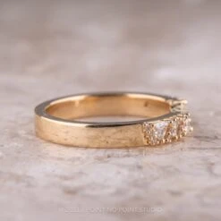 Diamond Wedding Cuff, Stardust Setting, 14K Yellow Gold 23 Diamond Wedding Cuff, Stardust Setting, 14K Yellow Gold -Point No Point Studio Store 230306WB 2