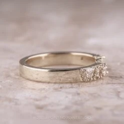 Diamond Wedding Cuff, Stardust Setting,14K White Gold -Point No Point Studio Store 230306WG 2