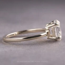 Hexagon Moissanite Engagement Ring, Basket Jane Setting, Platinum -Point No Point Studio Store 230331WG 2