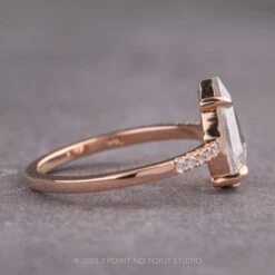 1.82 Carat Icy White Pear Diamond Engagement Ring, Jules Setting, 14K Rose Gold -Point No Point Studio Store 230376 2 46d0d0e5 6aa4 4b45 b4bc 603716c75bdc