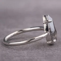 2.12 Carat Salt And Pepper Pear Diamond Engagement Ring, Jane Setting, Platinum 8 2.12 Carat Salt And Pepper Pear Diamond Engagement Ring, Jane Setting, Platinum -Point No Point Studio Store 230378 2