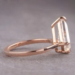 2 Carat Kite Moissanite Engagement Ring, Lark Setting, 14K Rose Gold -Point No Point Studio Store 230442 2 1cc4ce6b ffae 4983 b088 e6b422c43de0