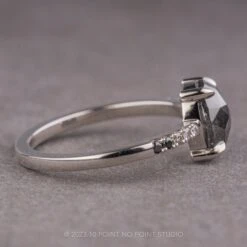 1.44 Carat Black Speckled Oval Diamond Engagement Ring, Ombre Jules Setting, Platinum 10 1.44 Carat Black Speckled Oval Diamond Engagement Ring, Ombre Jules Setting, Platinum -Point No Point Studio Store 230541 2 ff0413d0 e688 4d5b b3c4 b9b29dd104a6