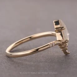 .98 Carat Icy White Kite Diamond Engagement Ring, Flora Setting, 14k Yellow Gold -Point No Point Studio Store 230605 2 77e53035 d376 44a7 ac56 1149e5d87674