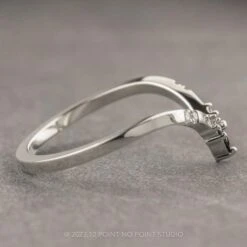 Marquise Diamond Wedding Band, Ombre Flora Setting, 14K White Gold 5 Marquise Diamond Wedding Band, Ombre Flora Setting, 14K White Gold -Point No Point Studio Store 230616WBWG 2