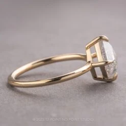 2.09 Carat Icy Salt And Pepper Lozenge Diamond Engagement Ring, Basket Jane Setting, 14K Yellow Gold 12 2.09 Carat Icy Salt And Pepper Lozenge Diamond Engagement Ring, Basket Jane Setting, 14K Yellow Gold -Point No Point Studio Store 230661 2