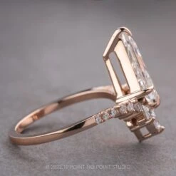 1.92 Carat Kite Moissanite Engagement Ring, Willa Setting, 14K Rose Gold -Point No Point Studio Store 230680 2 6370437c befb 425e ba66 b7709e8bb747