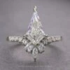 1.92 Carat Kite Moissanite Engagement Ring, Willa Setting, Platinum