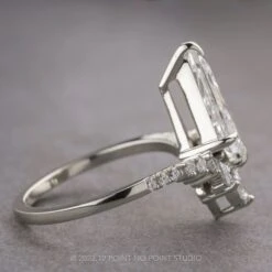 1.92 Carat Kite Moissanite Engagement Ring, Willa Setting, Platinum 6 1.92 Carat Kite Moissanite Engagement Ring, Willa Setting, Platinum -Point No Point Studio Store 230680WG 2