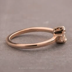 .49 Carat Step Cut Hexagon Diamond Engagement Ring, Betty Setting, 14k Rose Gold -Point No Point Studio Store 240045RG 2