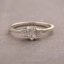 .49 Carat Step Cut Hexagon Diamond Engagement Ring, Betty Setting, Platinum