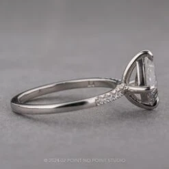 1.29 Carat Canadian Salt And Pepper Kite Diamond Engagement Ring, Jules Setting, Platinum 12 1.29 Carat Canadian Salt And Pepper Kite Diamond Engagement Ring, Jules Setting, Platinum -Point No Point Studio Store 240084 2