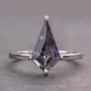 1.97 Carat Purple Kite Tanzanite Engagement Ring, Lark Setting, Platinum