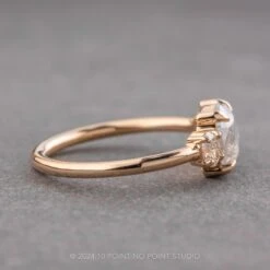 1.07 Carat Icy White Cushion Diamond Engagement Ring, Zoe Setting, 14K Peach Gold 14 1.07 Carat Icy White Cushion Diamond Engagement Ring, Zoe Setting, 14K Peach Gold -Point No Point Studio Store 240323 2