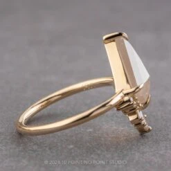 2.48 Carat Icy White Kite Diamond Engagement Ring, Wren Setting, 14K Yellow Gold 10 2.48 Carat Icy White Kite Diamond Engagement Ring, Wren Setting, 14K Yellow Gold -Point No Point Studio Store 240327 2