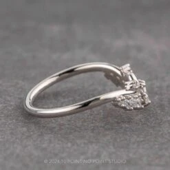 Pear And Marquise Diamond Wedding Band, Andromeda Setting, Platinum 7 Pear And Marquise Diamond Wedding Band, Andromeda Setting, Platinum -Point No Point Studio Store 240329WB 2