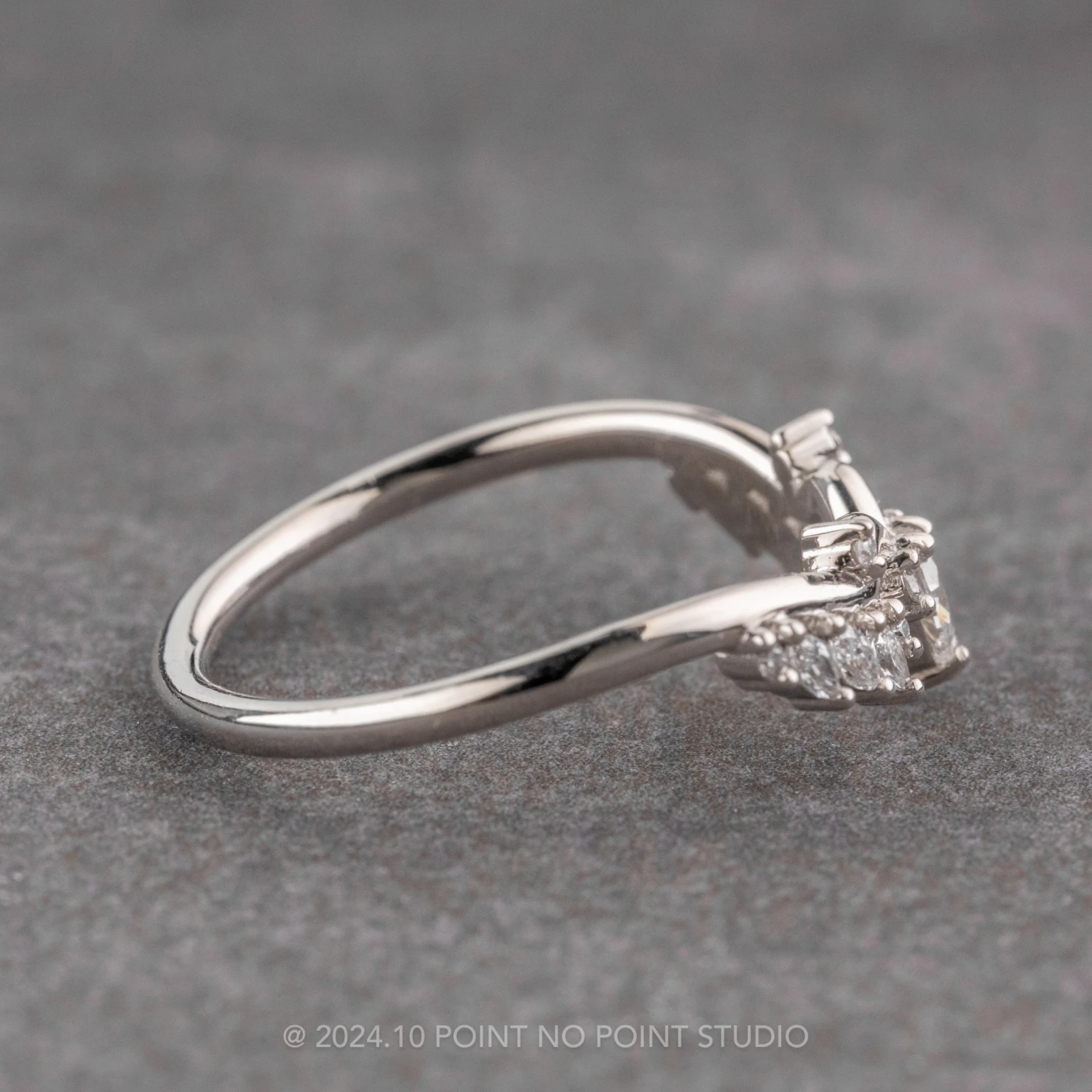 Pear And Marquise Diamond Wedding Band, Andromeda Setting, Platinum 4 Pear And Marquise Diamond Wedding Band, Andromeda Setting, Platinum - Image 4