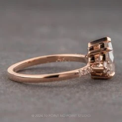 1.53 Carat Icy White Pear Diamond Engagement Ring, Eliza Setting, 14K Rose Gold -Point No Point Studio Store 240346 2