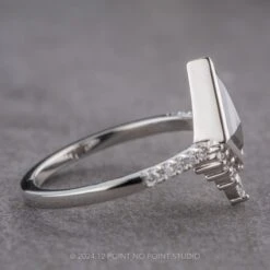 1.42 Carat Black Kite Diamond Engagement Ring, Bezel Avaline Setting, Platinum -Point No Point Studio Store 240463 2