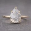 2 Carat Icy White Pear Diamond Engagement Ring, Charlize Setting, 14k Yellow Gold