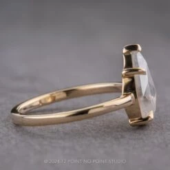 2 Carat Icy White Pear Diamond Engagement Ring, Charlize Setting, 14k Yellow Gold 10 2 Carat Icy White Pear Diamond Engagement Ring, Charlize Setting, 14k Yellow Gold -Point No Point Studio Store 240471 2