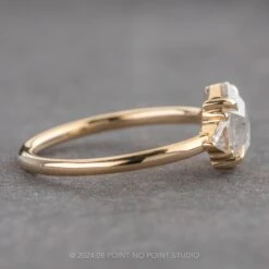 1.27 Carat Icy White Hexagon Diamond Engagement Ring, Zoe Setting, 14K Yellow Gold 8 1.27 Carat Icy White Hexagon Diamond Engagement Ring, Zoe Setting, 14K Yellow Gold -Point No Point Studio Store 240487 2