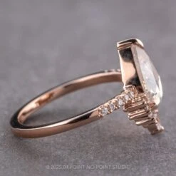 2.23 Carat Icy White Pear Diamond Engagement Ring, Avaline Setting, 14K Rose Gold -Point No Point Studio Store 240489 2 d9a7cc7b 7555 431e 876b 627af351d29a