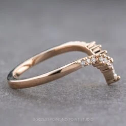 Marquise And Round Diamond Wedding Band, Raelyn Setting, 14k Rose Gold 9 Marquise And Round Diamond Wedding Band, Raelyn Setting, 14k Rose Gold -Point No Point Studio Store 240502RG 2