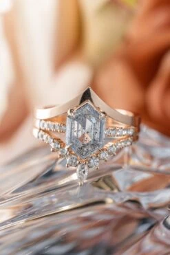 Marquise And Round Diamond Wedding Band, Raelyn Setting, 14k Rose Gold 7 Marquise And Round Diamond Wedding Band, Raelyn Setting, 14k Rose Gold -Point No Point Studio Store 240502RG 3