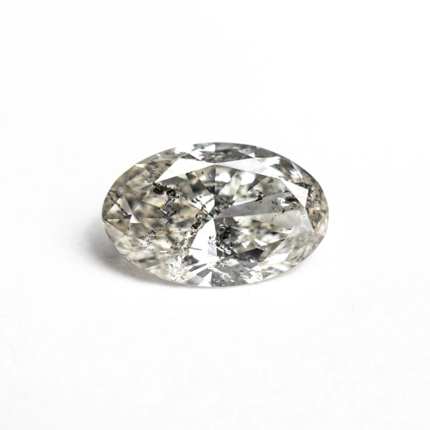 1.09 CARAT SALT AND PEPPER BRILLIANT CUT OVAL DIAMOND 1 1.09 CARAT SALT AND PEPPER BRILLIANT CUT OVAL DIAMOND