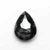1.40 CARAT BLACK SPECKLED ROSE CUT PEAR DIAMOND