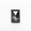 1.13 CARAT BLACK SPECKLED DOUBLE CUT RECTANGLE DIAMOND