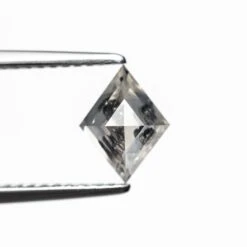 1.15 CARAT ICY WHITE SPECKLED DOUBLE CUT LOZENGE DIAMOND 6 1.15 CARAT ICY WHITE SPECKLED DOUBLE CUT LOZENGE DIAMOND -Point No Point Studio Store 24512 011.15ct8.48x6.46x3.99mmLozengeStepCut2