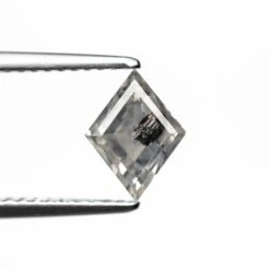 1.15 CARAT ICY WHITE SPECKLED DOUBLE CUT LOZENGE DIAMOND 7 1.15 CARAT ICY WHITE SPECKLED DOUBLE CUT LOZENGE DIAMOND -Point No Point Studio Store 24512 011.15ct8.48x6.46x3.99mmLozengeStepCut4