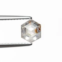 1.19 CARAT ICY WHITE DOUBLE CUT HEXAGON DIAMOND -Point No Point Studio Store 24512 051.19ct6.97x5.74x3.80mmHexagonStepCut2
