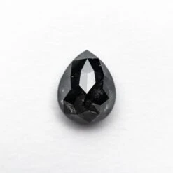 1.29 CARAT BLACK SPECKLED DOUBLE CUT PEAR DIAMOND