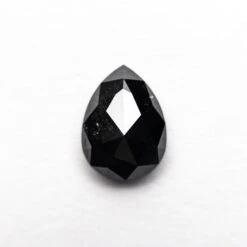 1.40 CARAT BLACK ROSE CUT PEAR DIAMOND