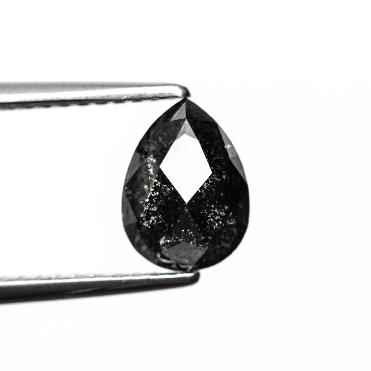 1.40 CARAT BLACK ROSE CUT PEAR DIAMOND 2 1.40 CARAT BLACK ROSE CUT PEAR DIAMOND - Image 2