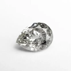1.80 CARAT CANADIAN SALT AND PEPPER BRILLIANT CUT PEAR DIAMOND