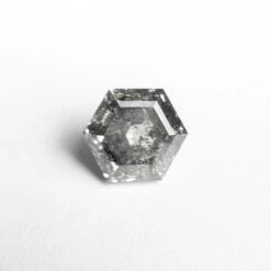 1.73 CARAT CANADIAN SALT AND PEPPER STEP CUT HEXAGON DIAMOND