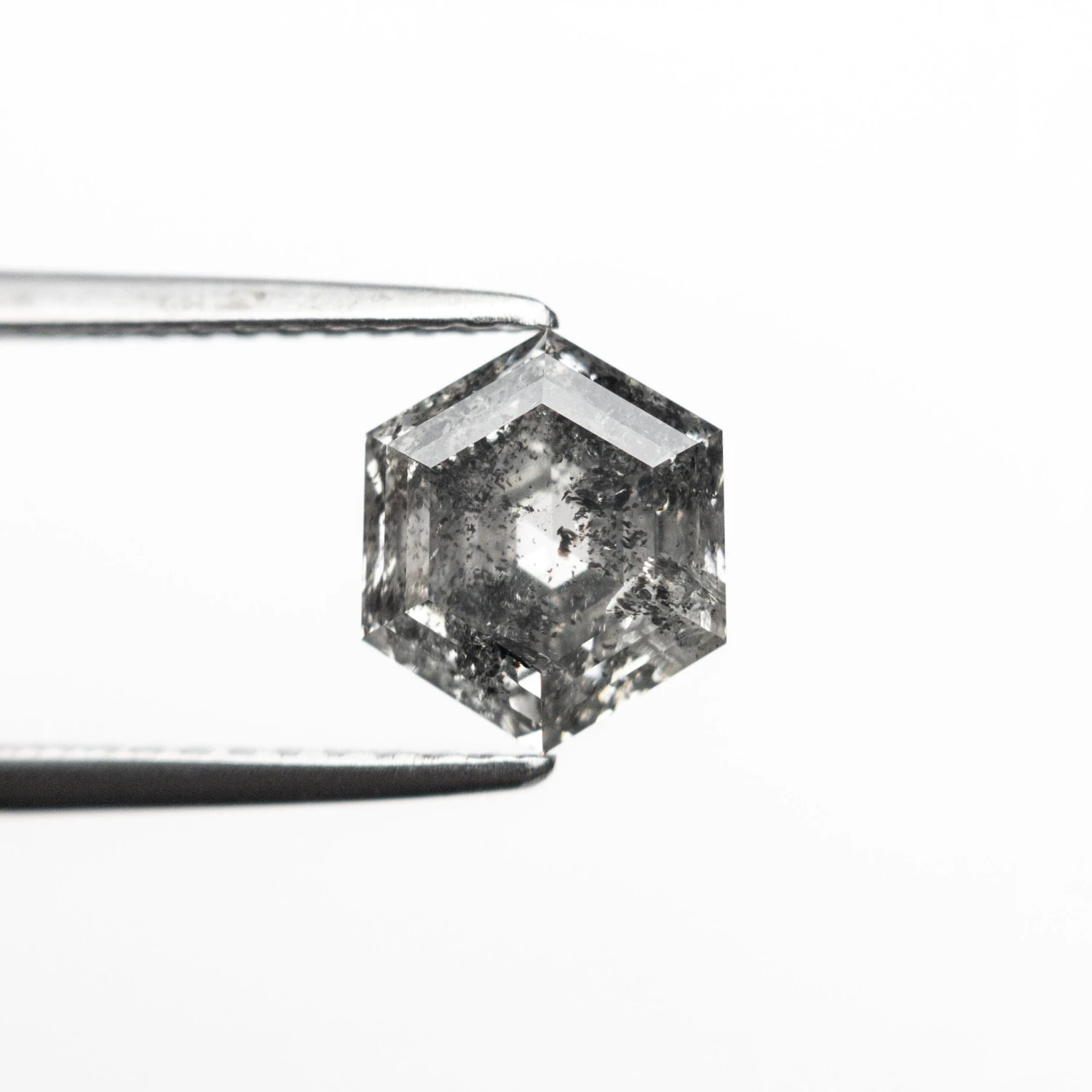 1.73 CARAT CANADIAN SALT AND PEPPER STEP CUT HEXAGON DIAMOND 2 1.73 CARAT CANADIAN SALT AND PEPPER STEP CUT HEXAGON DIAMOND - Image 2