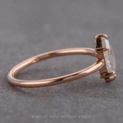 1.91 Carat Icy White Hexagon Diamond Engagement Ring, Jane Setting, 14k Rose Gold -Point No Point Studio Store 250014 2