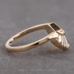 Baguette Diamond Wedding Band, Solana Setting, 14K Yellow Gold -Point No Point Studio Store 250017WB 2
