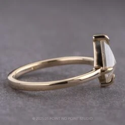 1.21 Carat Icy Salt And Pepper Kite Diamond Engagement Ring, Jane Setting, 14K Yellow Gold 10 1.21 Carat Icy Salt And Pepper Kite Diamond Engagement Ring, Jane Setting, 14K Yellow Gold -Point No Point Studio Store 250028 2