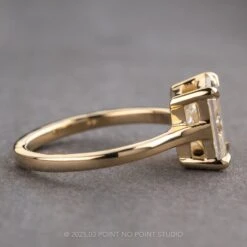 2.20 Carat Radiant Moissanite Engagement Ring, Lark Setting, 14k Yellow Gold 10 2.20 Carat Radiant Moissanite Engagement Ring, Lark Setting, 14k Yellow Gold -Point No Point Studio Store 250063 2