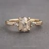1.03 Carat Icy White Hexagon Diamond Engagement Ring, Eliza Setting, 14K Yellow Gold