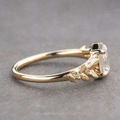 .77 Carat Icy White Pear Diamond Engagement Ring, Thistle Setting, 14k Yellow Gold 10 .77 Carat Icy White Pear Diamond Engagement Ring, Thistle Setting, 14k Yellow Gold -Point No Point Studio Store 250080 2