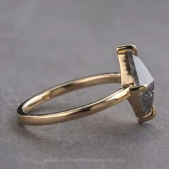 1.63 Carat Salt And Pepper Lozenge Diamond Engagement Ring, Jane Setting, 14k Yellow Gold 10 1.63 Carat Salt And Pepper Lozenge Diamond Engagement Ring, Jane Setting, 14k Yellow Gold -Point No Point Studio Store 250092 2