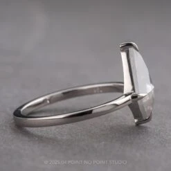 1.72 Carat Icy Grey Kite Diamond Engagement Ring, Jane Setting, Platinum -Point No Point Studio Store 250095 2